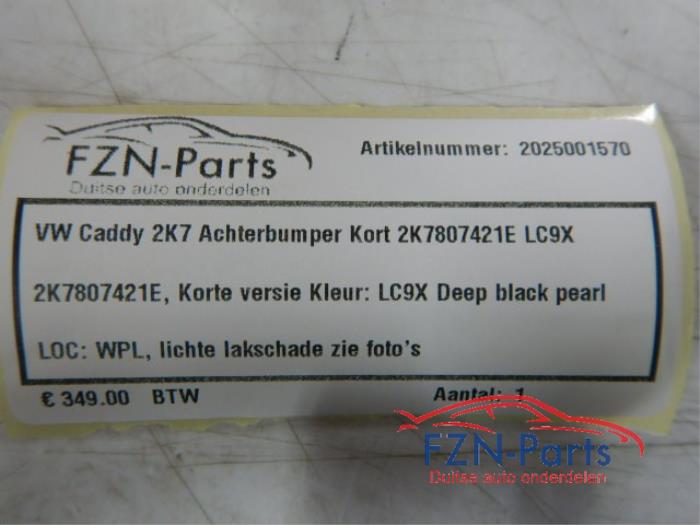 VW Caddy 2K7 Achterbumper Kort
