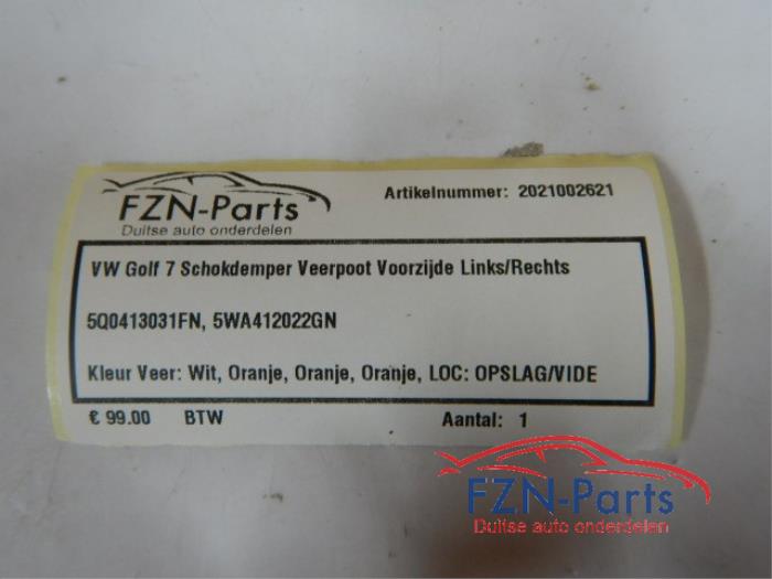 VW Golf 7 Schokdemper Veerpoot Voorzijde Links/Rechts