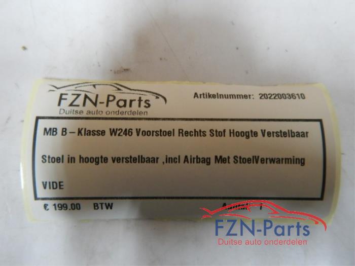 Stoel rechts Mercedes B-Klasse (22743215)