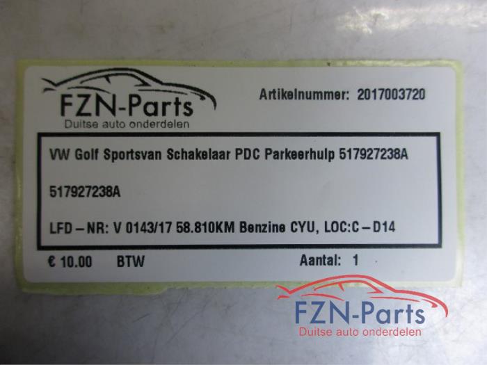 Schakelaar (diversen) Volkswagen Golf Sportsvan (22740778)