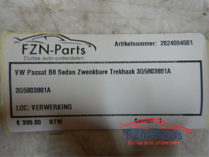 VW Passat B8 3G5 Sedan Zwenkbare trekhaak