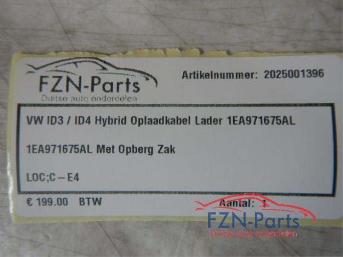VW ID3 / ID4 hybrid oplaadkabel Lader