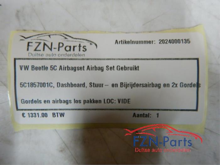 VW Beetle 5C Airbagset Airbag set Gebruikt