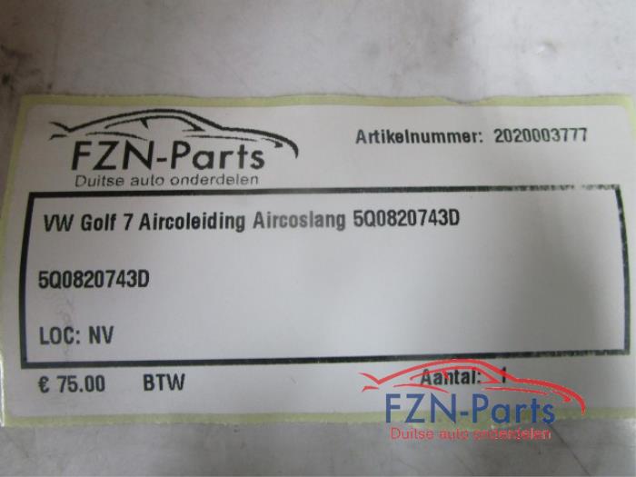 VW Golf 7 Aircoleiding Aircoslang