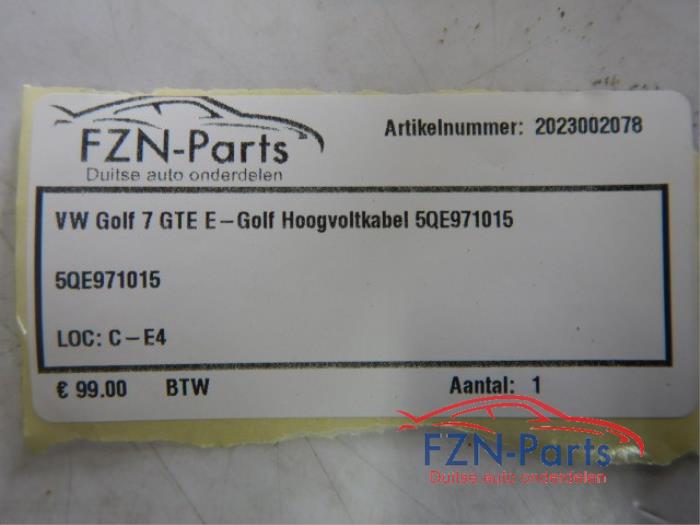 VW Golf 7 GTE E-Golf Hoogvoltkabel