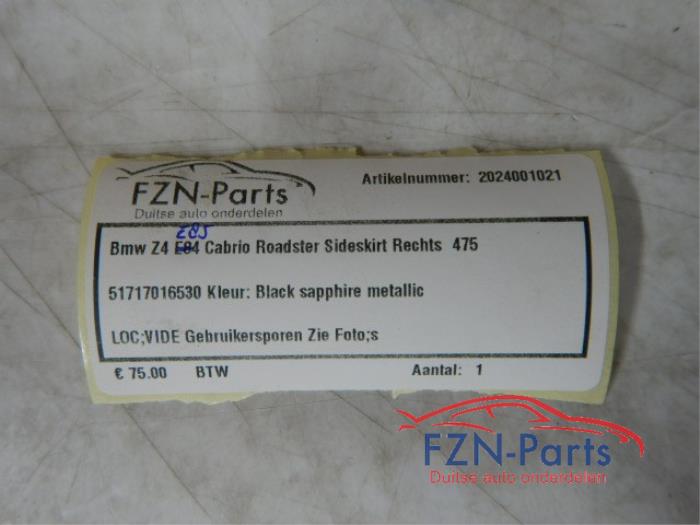 Zijskirt rechts BMW Z4 (22727796)