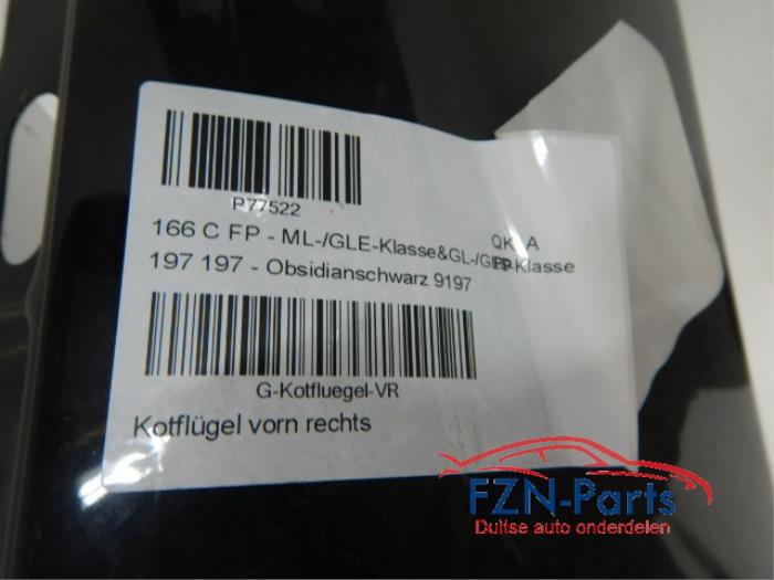 Mercedes Benz ML W166 Spatscherm Zijscherm Rechts