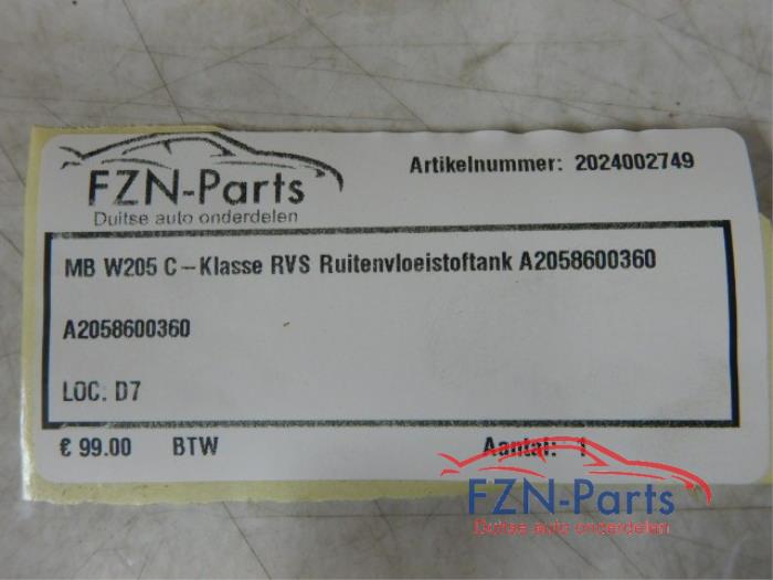 Ruitensproeiertank voor Mercedes C-Klasse (22740196)