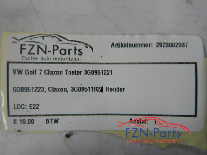 Claxon Volkswagen Golf (22727277)