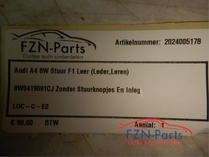 Audi A4 8W Stuur F1 Leer Leder Leren