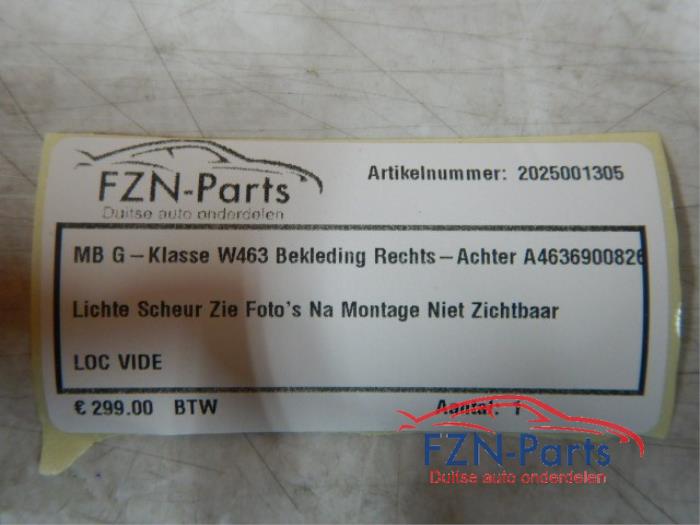 Bekleding bagageruimte Mercedes G-Klasse (22739363)