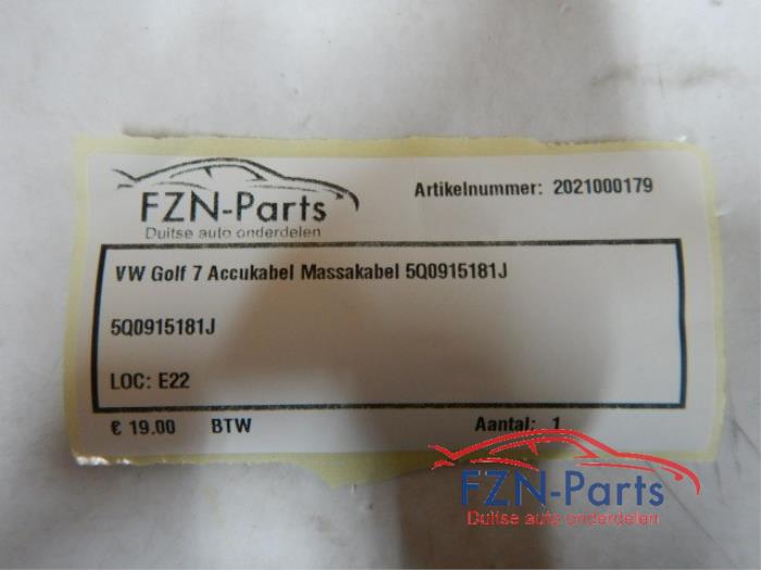 VW Golf 7 Accukabel Massakabel