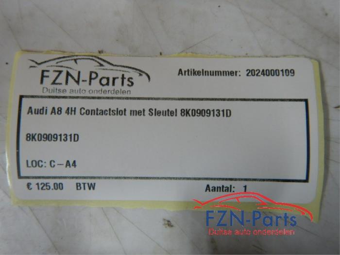 Audi A8 4H Contactslot met Sleutel