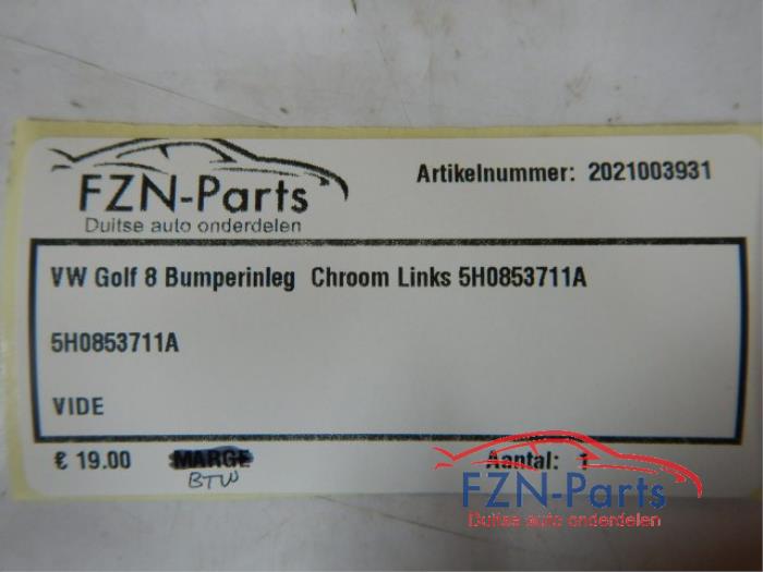 VW Golf 8 Bumperinleg Chroom Links