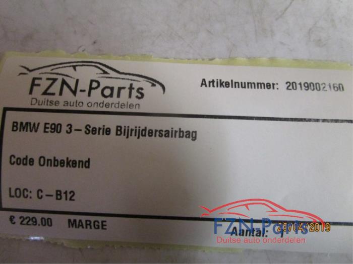 Airbag rechts (Dashboard) BMW 3-Serie (22743147)