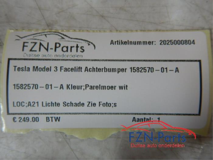 Tesla Model 3 Facelift Achterbumper