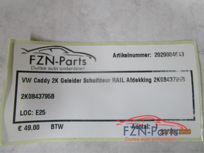 VW Caddy 2K Geleider Schuifdeur RAIL Afdekking Links