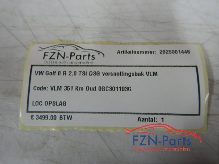 VW Golf 8 R 2.0 TSI DSG Versnellingsbak