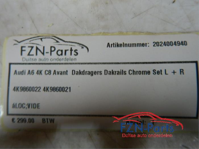 Audi A6 4K C8 Avant Dakdragers Dakrails Chrome Set L+R