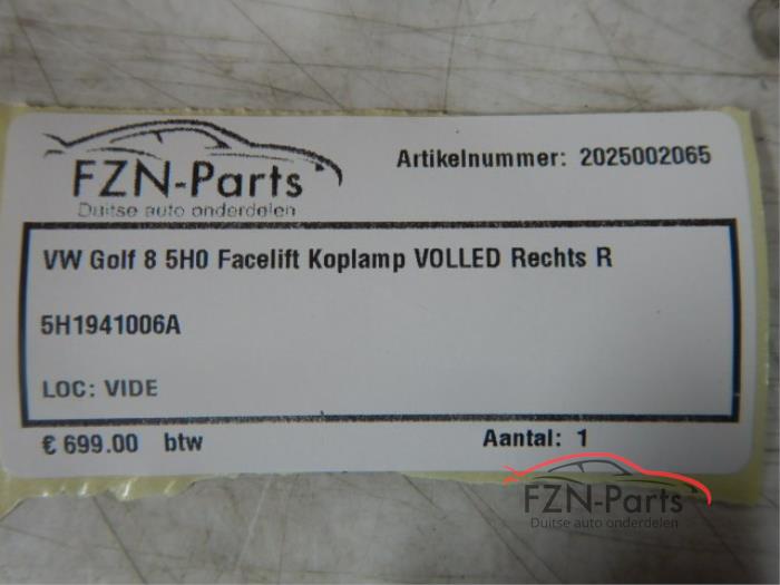 VW Golf 8 5H0 Facelift Koplamp Volled Rechts