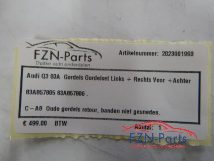 Veiligheidsgordel set voor + achter Audi Q3 (22741272)