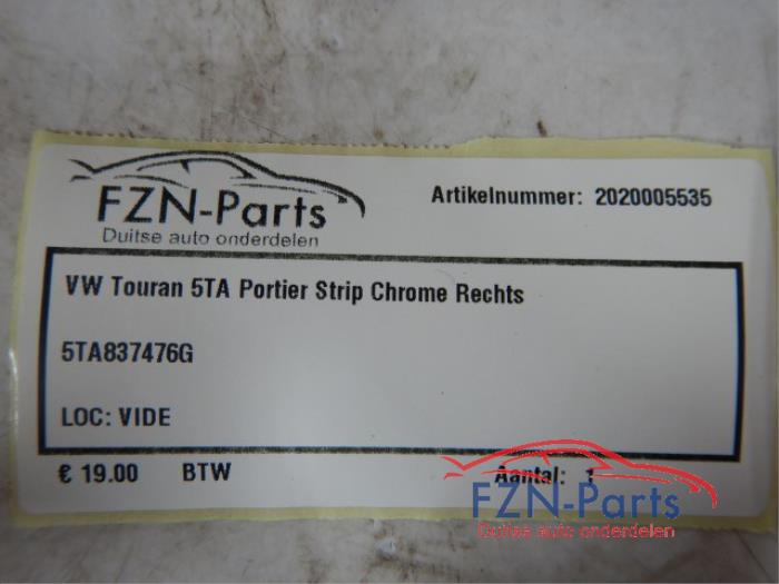 Portierbekleding 4Deurs rechts-voor Volkswagen Touran (22742807)