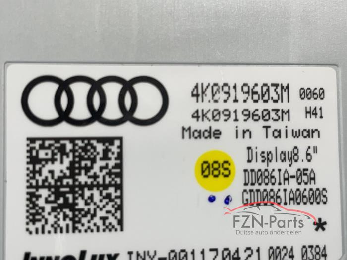 Audi A6 4K C8 Climate control display scherm