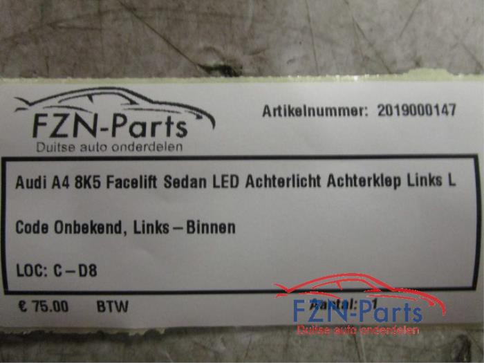 Achterlicht links Audi A4 (22725058)
