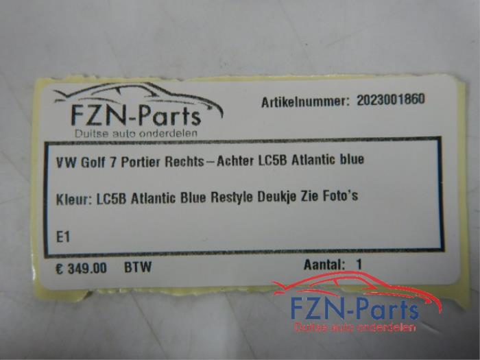 Portier 4Deurs rechts-achter Volkswagen Golf (22723831)