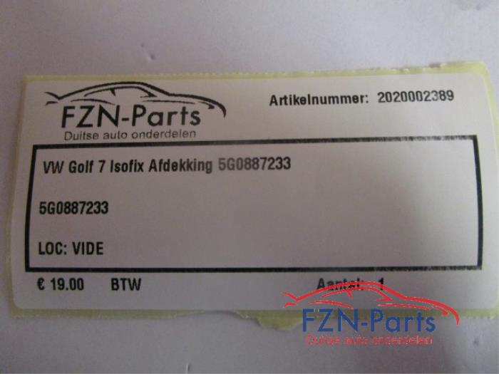VW Golf 7 Isofix Afdekking