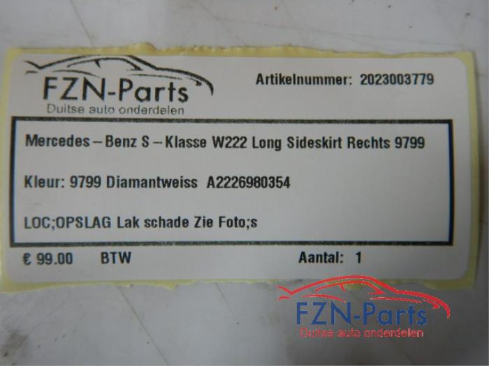 Zijskirt rechts Mercedes S-Klasse (22727789)