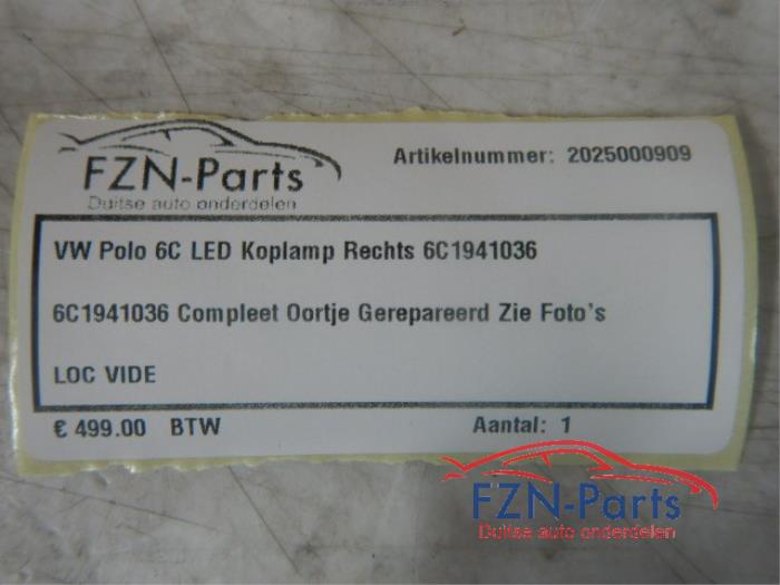 Koplamp rechts Volkswagen Polo (22722908)