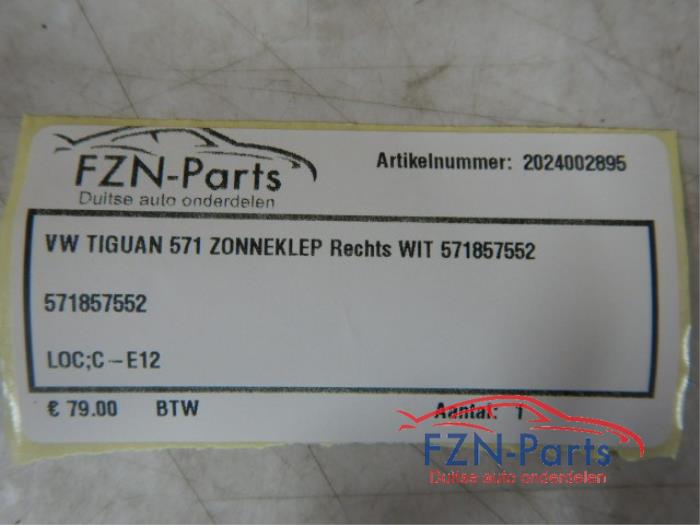 Zonneklep Volkswagen Tiguan (22727944)