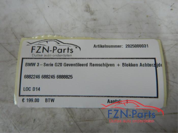Remschijf + blok achter BMW 3-Serie (22739034)
