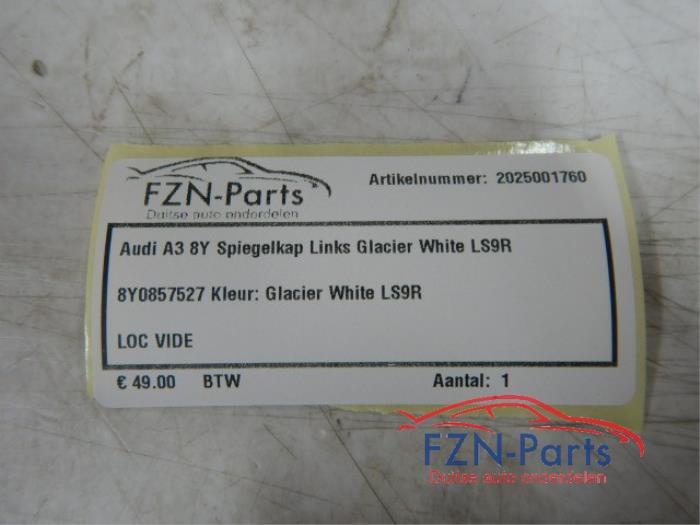 Audi A3 8Y Spiegelkap links LS9R Wit