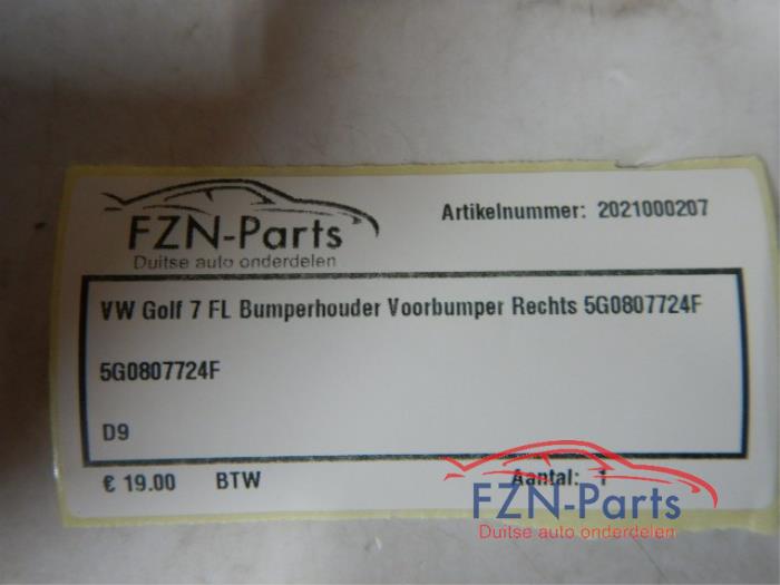 VW Golf 7 Facelift Bumperhouder Voobumper Rechts