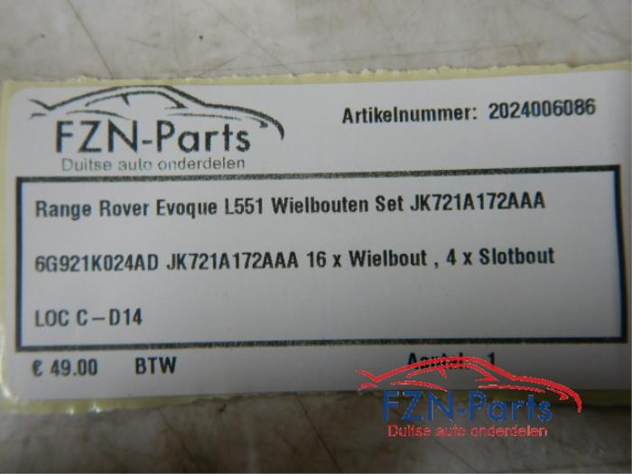 Wielbouten set Landrover Evoque (22744803)