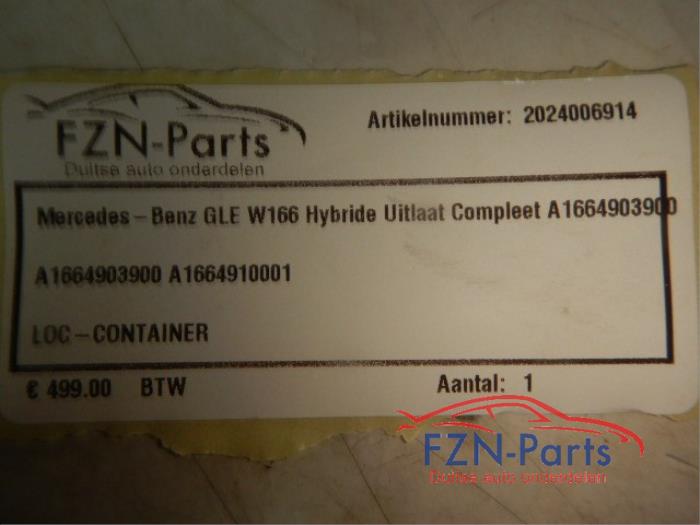 Uitlaat (compleet) Mercedes GLE (22742272)