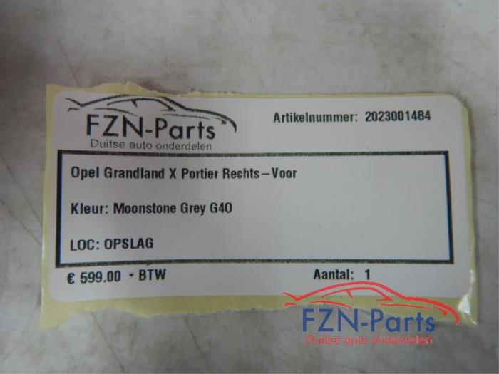 Opel Grandland X Portier Rechts-Voor