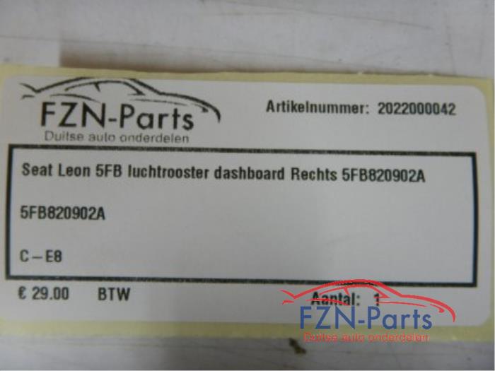 Luchtrooster Dashboard Seat Leon (22735912)