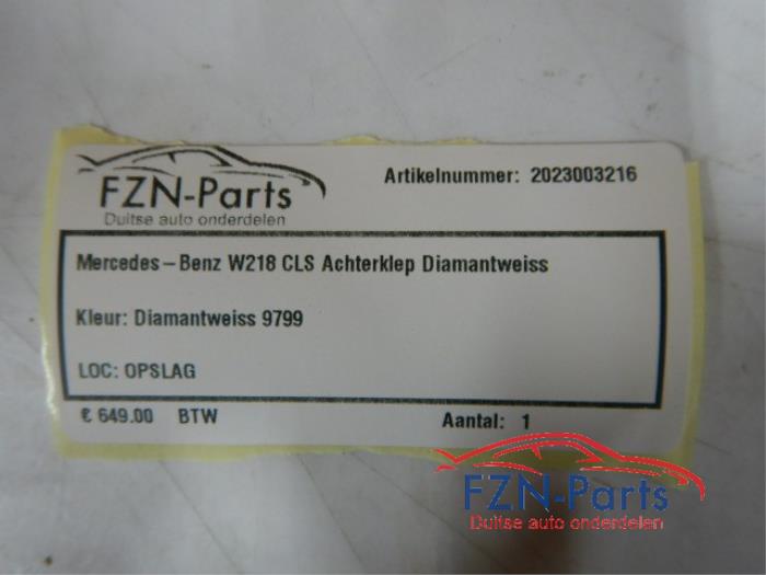 Mercedes-Benz W218 CLS Achterklep Diamantweiss