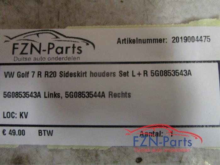 VW Golf 7 R R20 Sideskirt Houders Set L+R