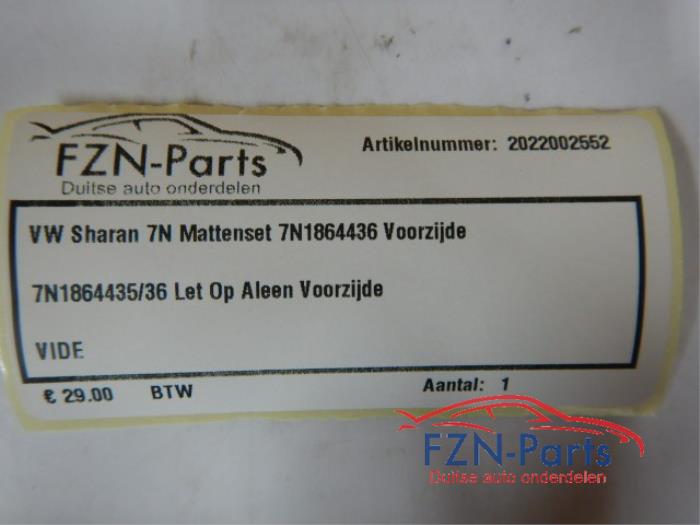 Matten Set Volkswagen Sharan (22730805)