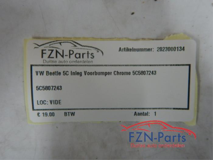 VW Beetle 5C Inleg Voorbumper Chrome