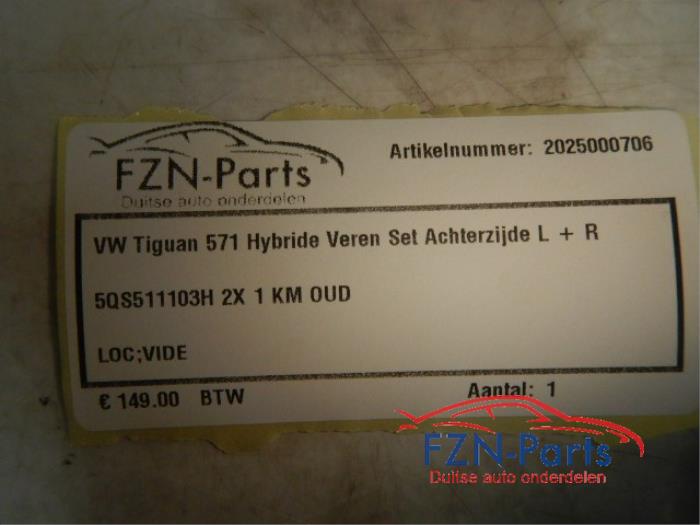 VW Tiguan 571 Hybride Veren Set Achterzijde Links+Rechts