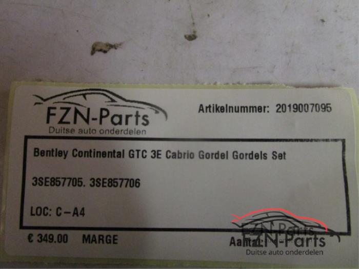 Veiligheidsgordel Set voor Bentley Continental GT (22728987)