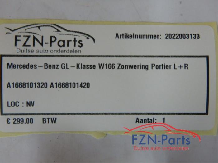 Zonnescherm elektrisch links-achter Mercedes GLE (22739814)