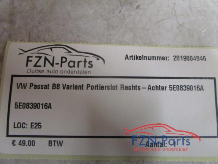 Deurslot Mechaniek 4Deurs rechts-achter Volkswagen Passat (22742547)
