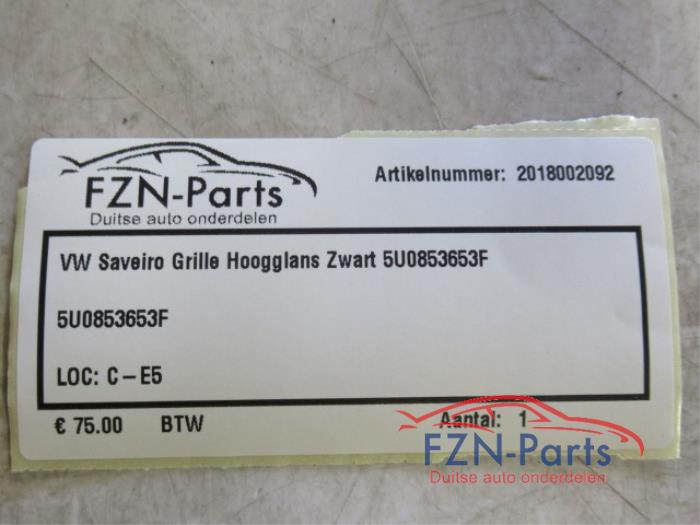 VW Saveiro Grille Hoogglans Zwart