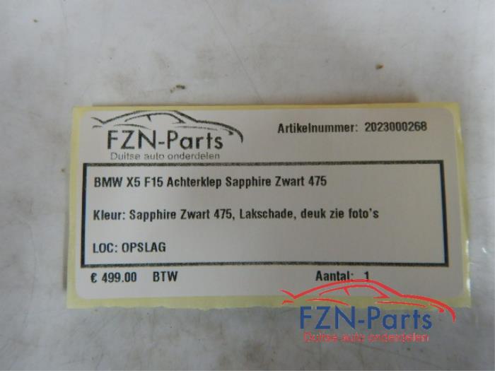 BMW X5 F15 Achterklep Sapphire Zwart 475
